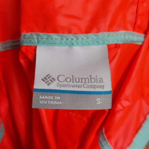 Red and Grey Small Columbia Rain Jacket - Picture 3 of 4